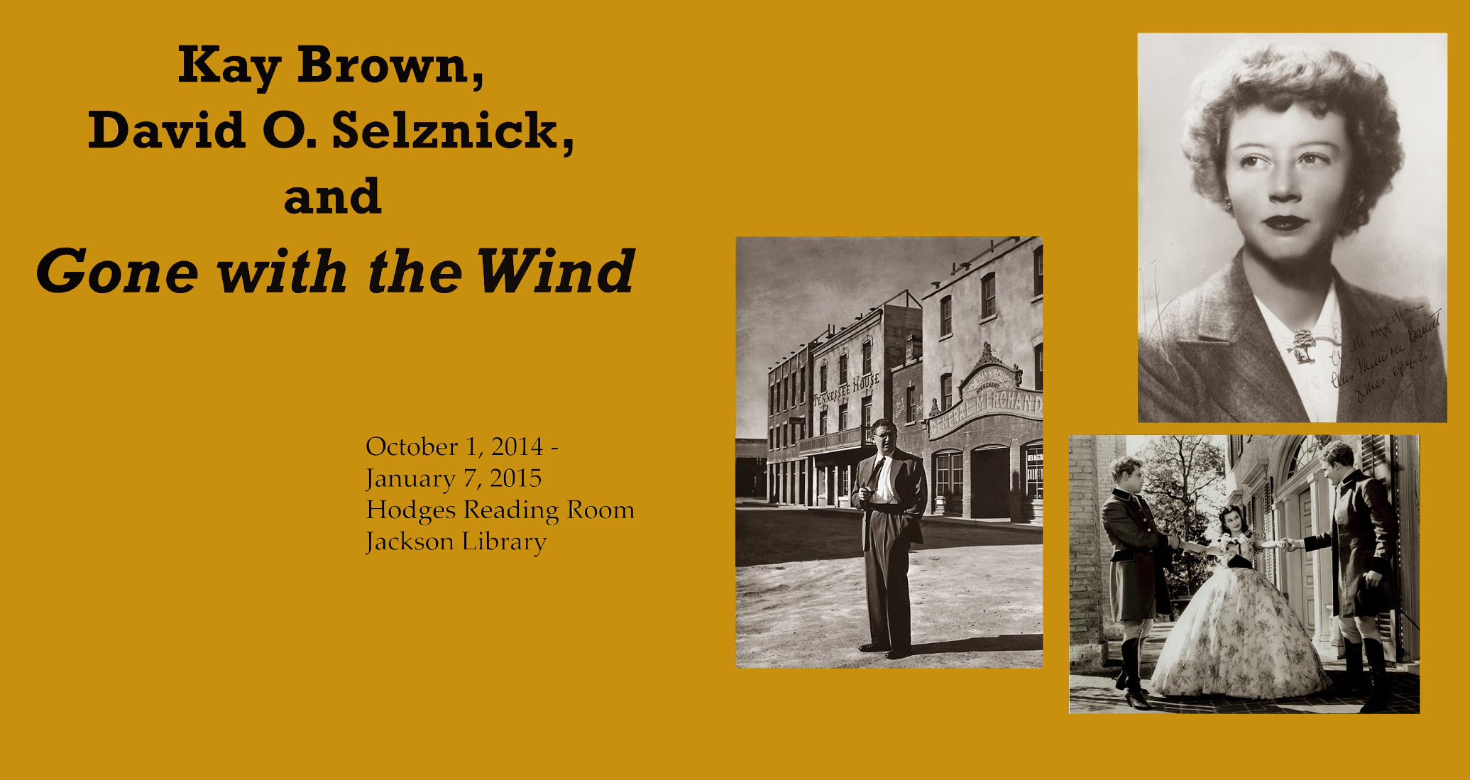 Featured Image for New Exhibit: Kay Brown, David O. Selznick, and Gone with the Wind