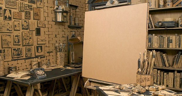 Featured Image for Art Studio Made of Cardboard, Yields Couples’ Conversations